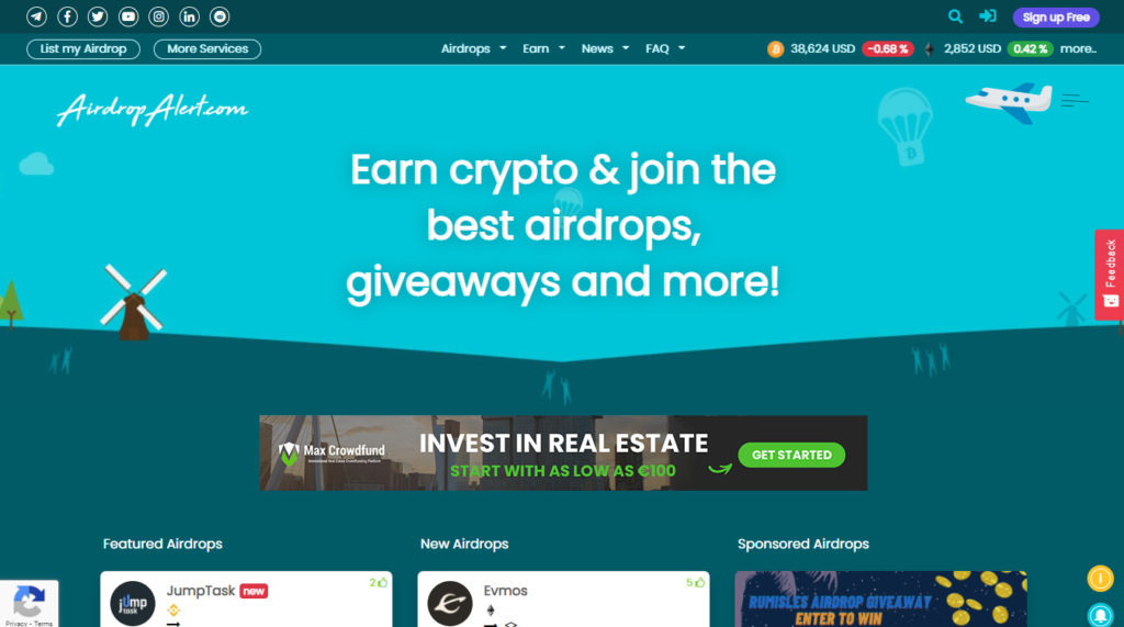 Best Airdrop Websites #3 - Airdropalert.com