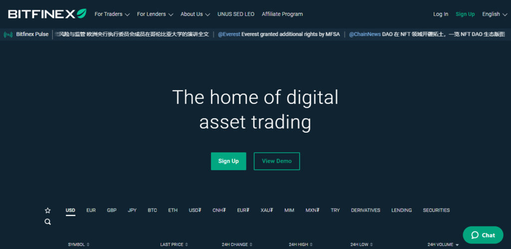 Best Bittrex Alternatives - Bitfinex