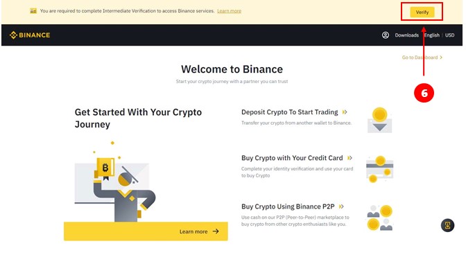 Binance Review- How to register at Binance Step#6