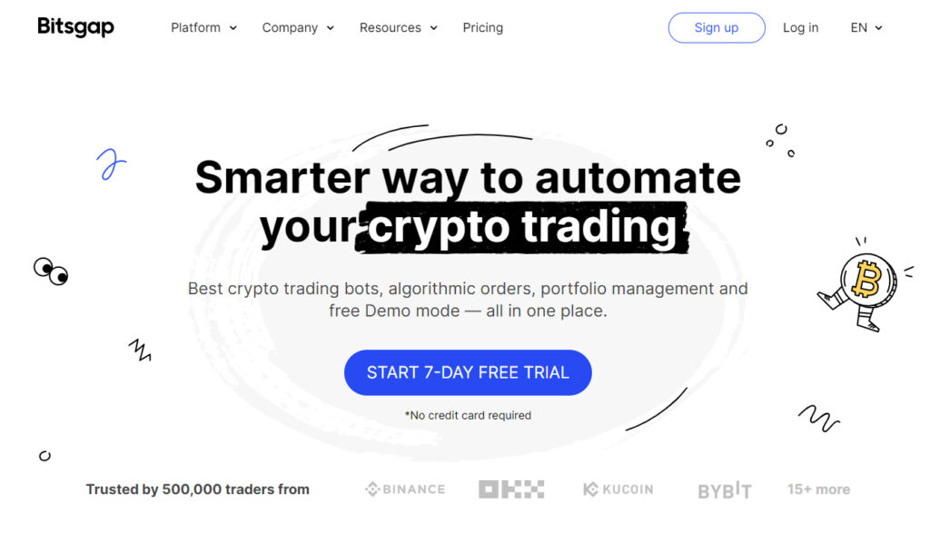 Bitsgap Trading Bot Homepage