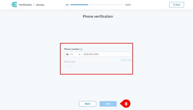 CEX.IO review-Verification Step 8