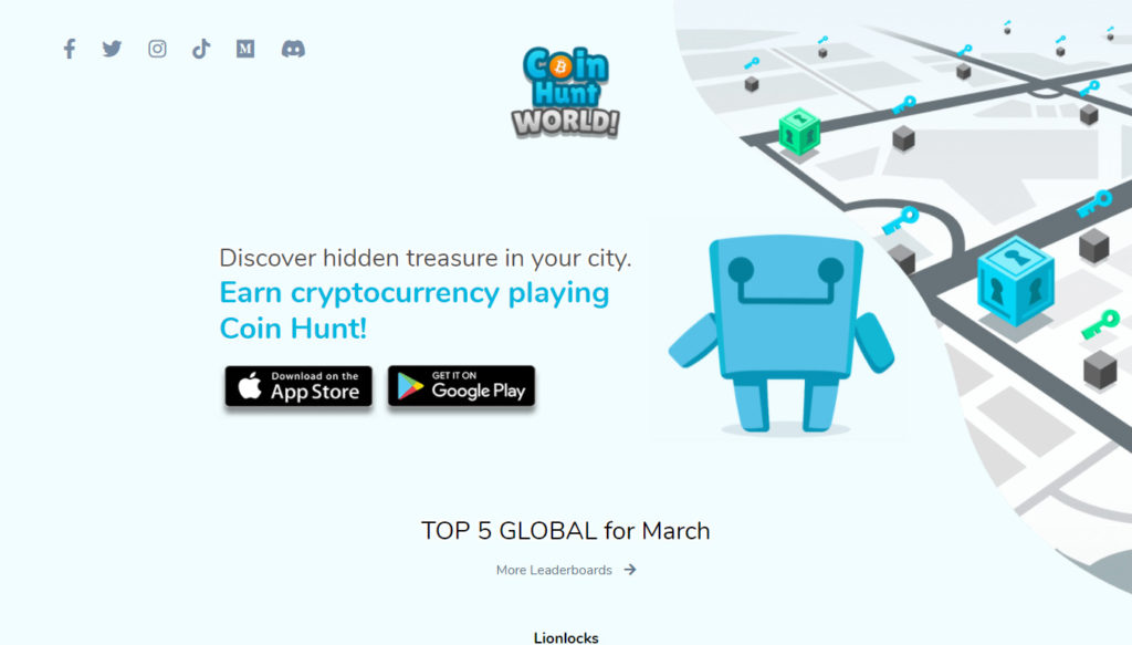 Coin Hunt World HomeScreen