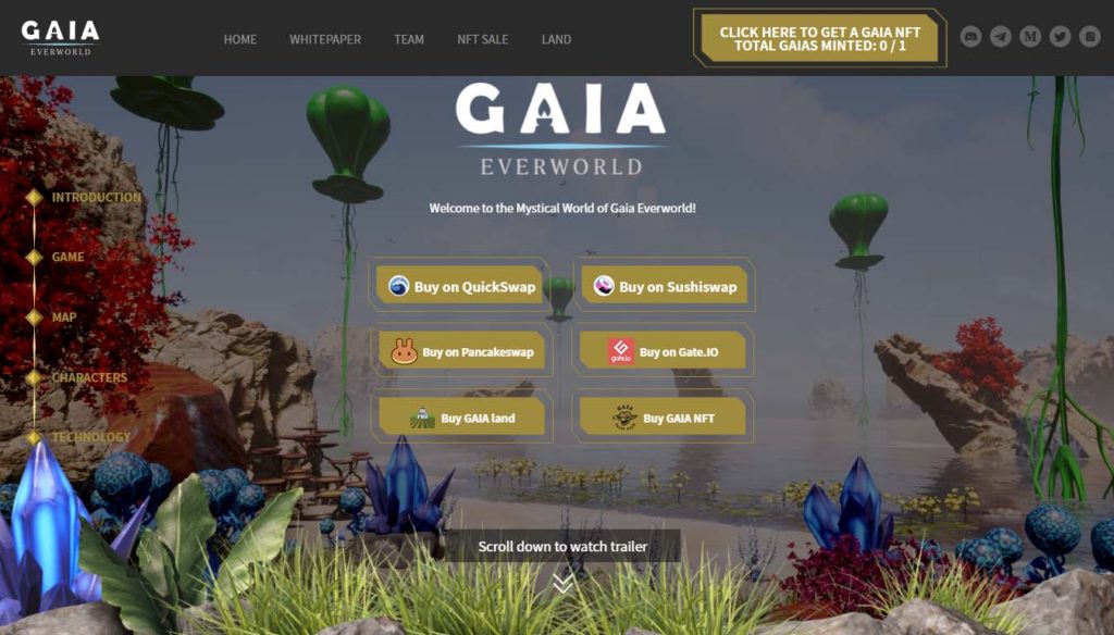 GAIA Everworld Homepage