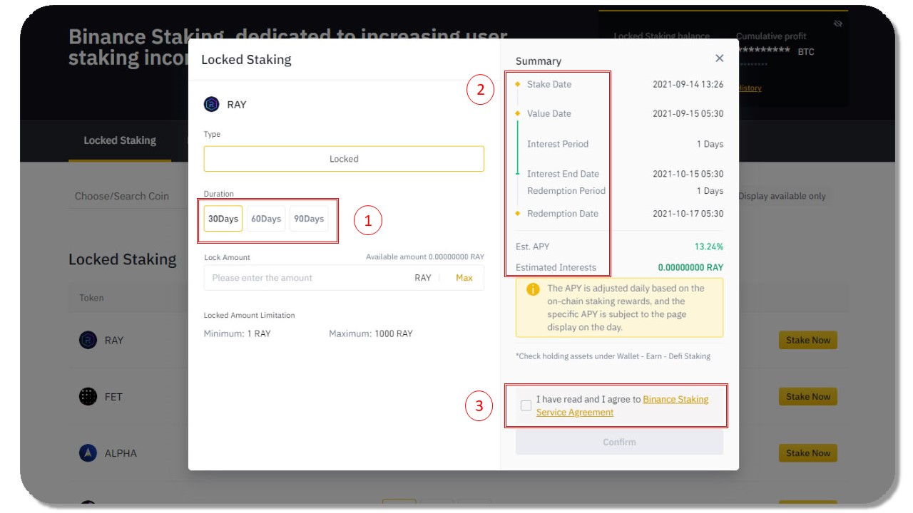 Option available at Binance