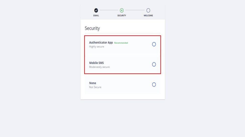 How to create an account at WazirX - Step 3