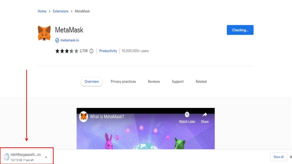 How to install Metamask on Chrome - Step 2
