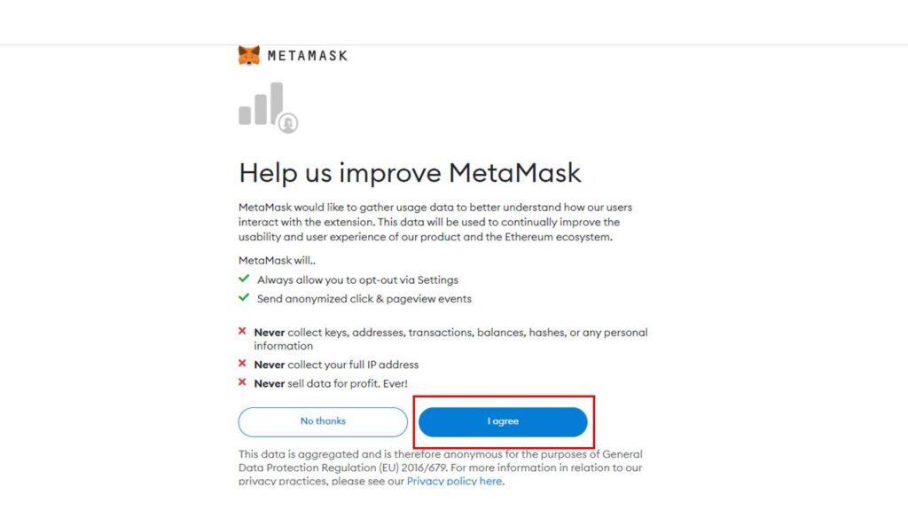 How to install Metamask on Chrome - Step 4