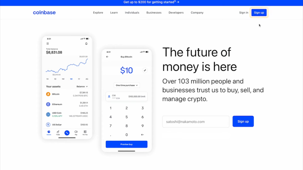 How to open a Coinbase account