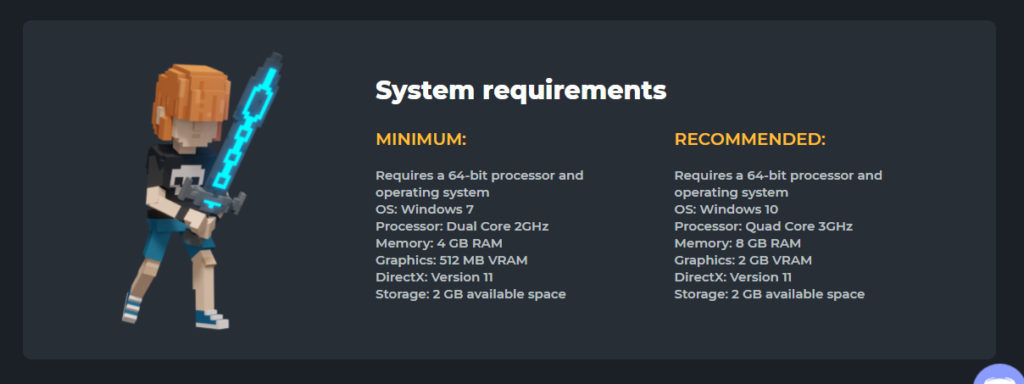 SandBox Review - Gameplay Minimum System Requirements