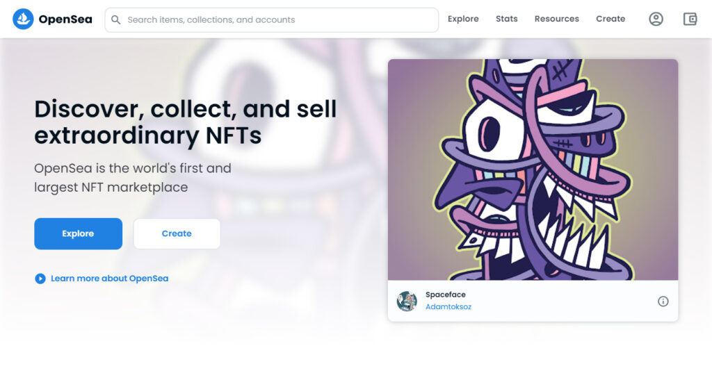 Websites to Sell NFTs for Free #2 - OpenSea