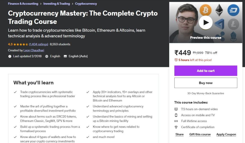 the Cryptocurrency Mastery program